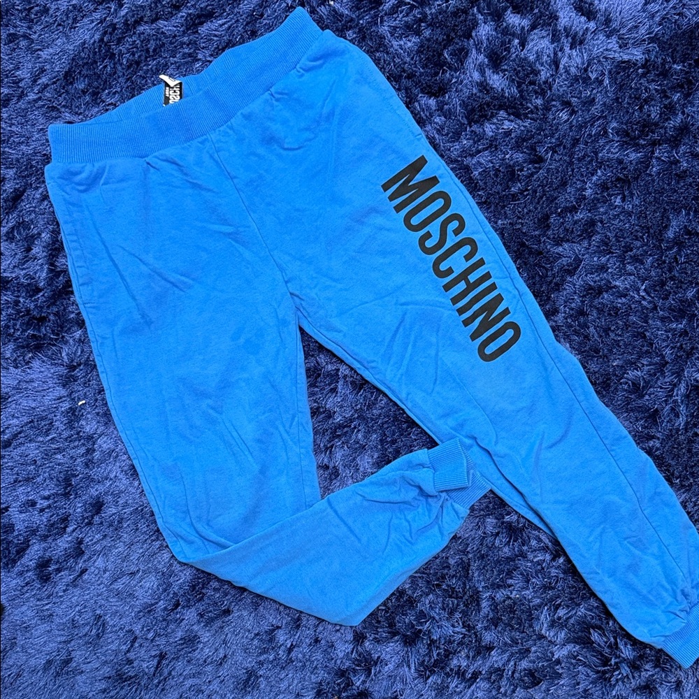 Moschino Kids Vibrant Blue Sweatpants
